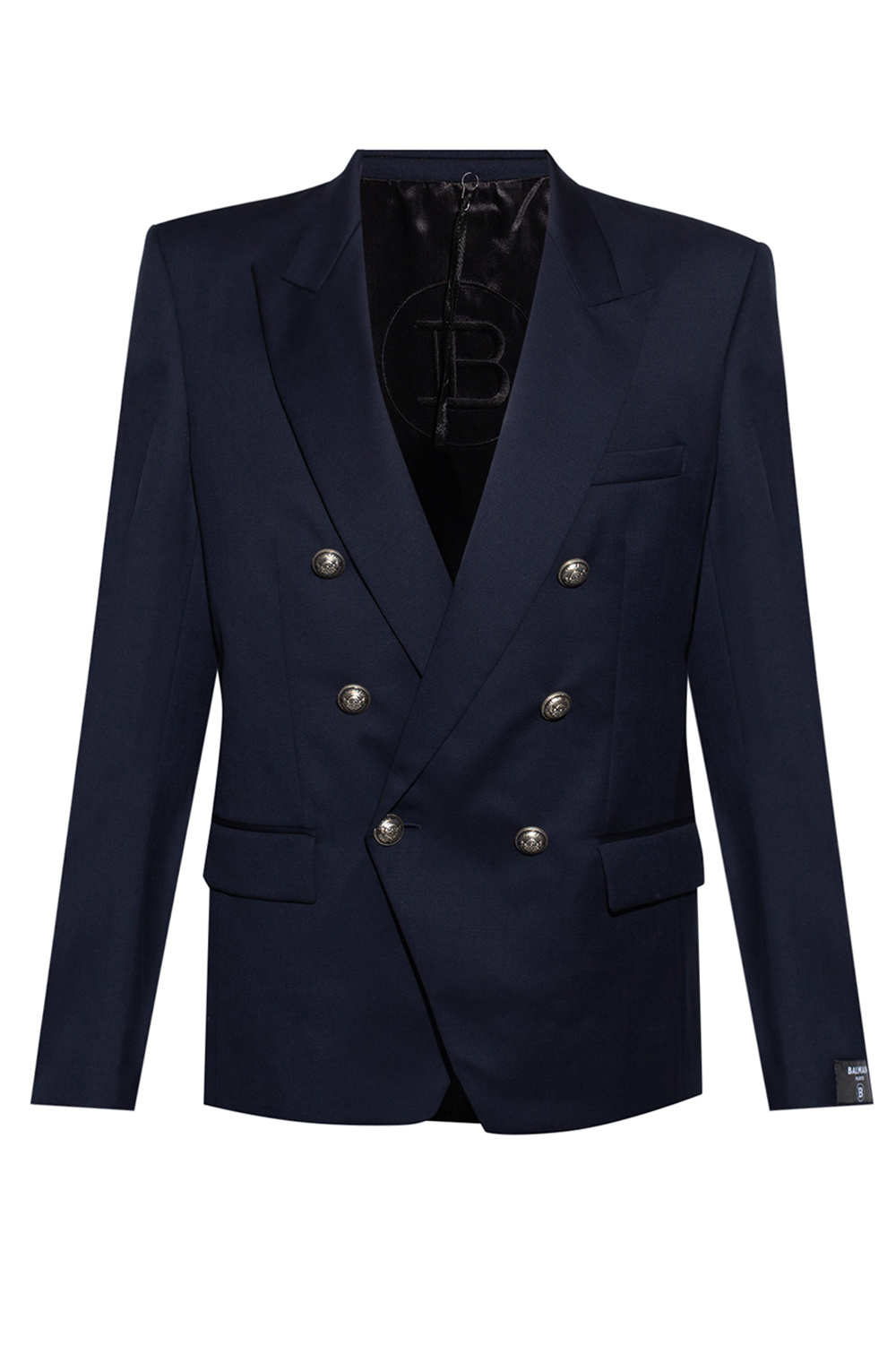 Navy blue balmain online blazer